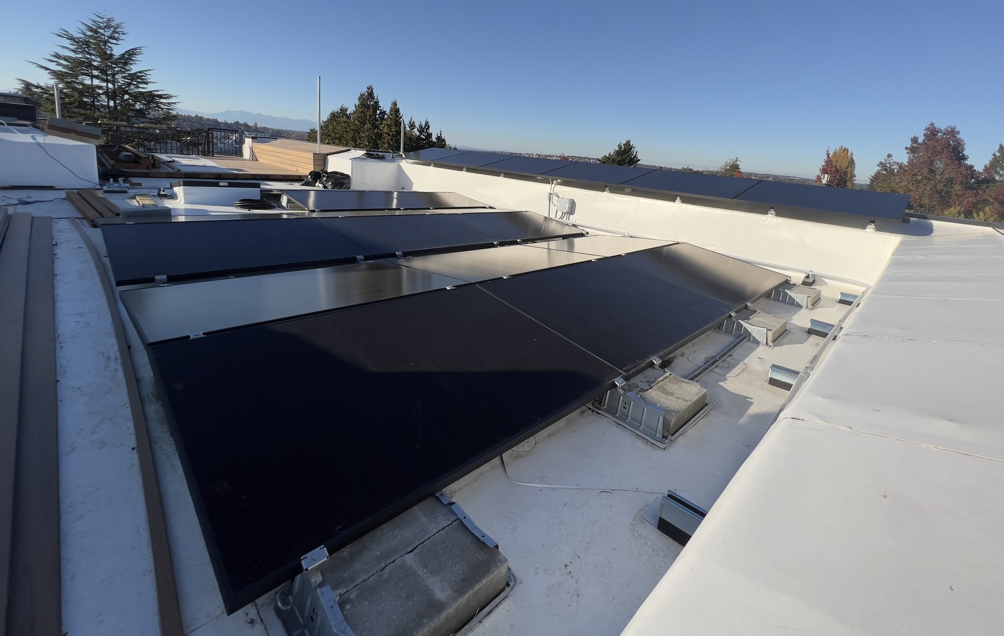 Enphase IQ battery storage system installed with solar panels in Capital Hill, Seattle
