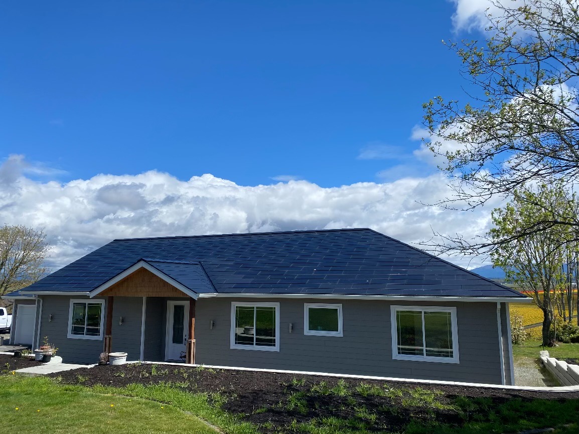 Tesla Solar Roof installation on Mount Vernon home by Pinnacle Roofing
