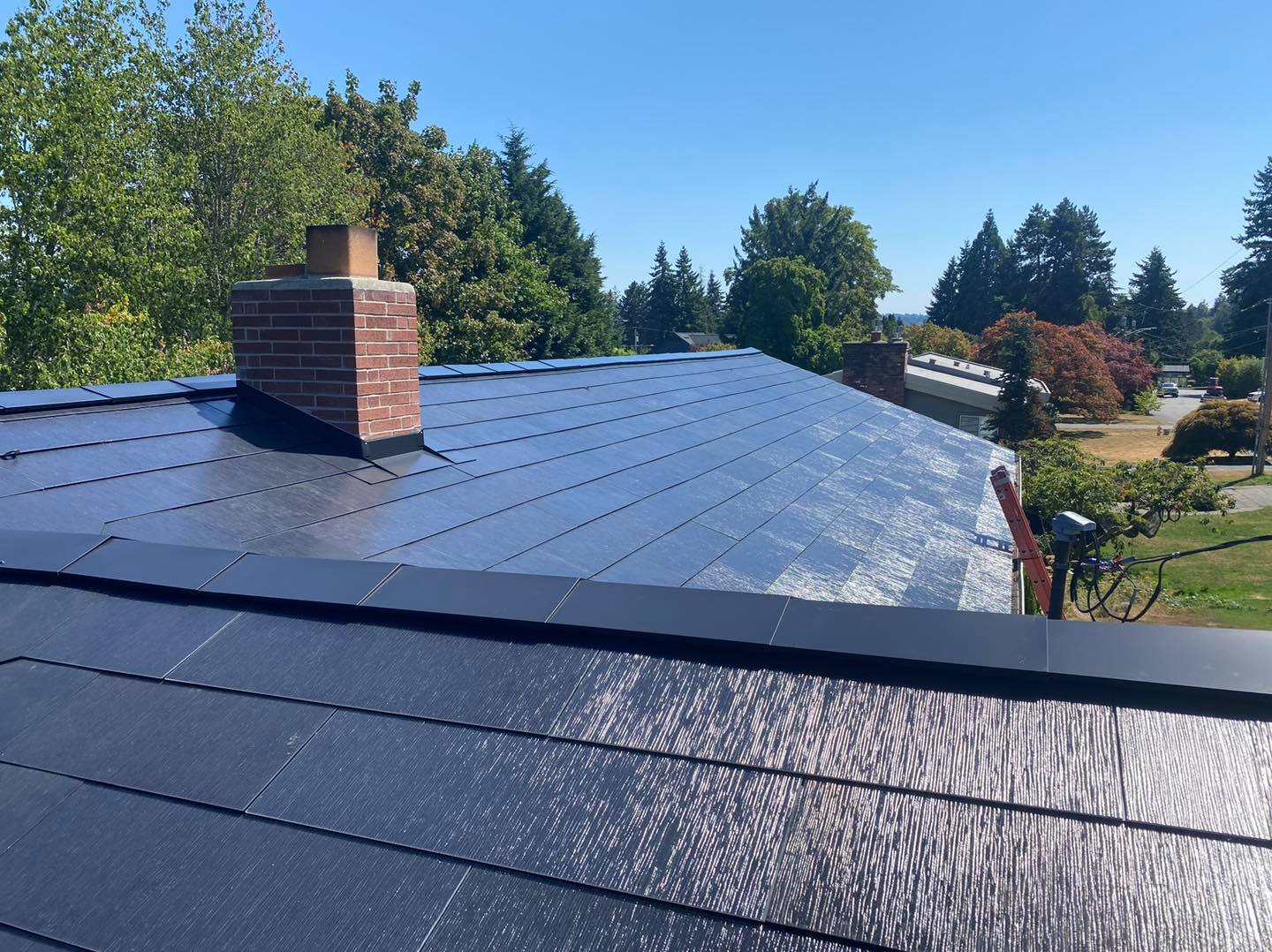 Tesla Solar Roof on eastside Seattle area home