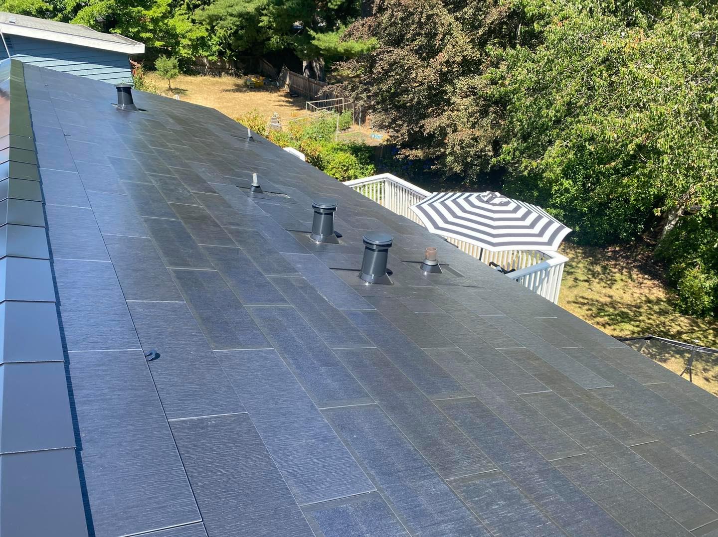 Tesla Solar Roof tiles in Bellevue, Washington