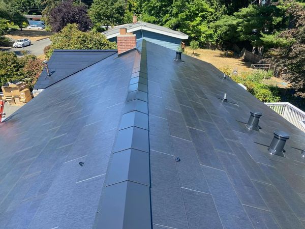 Tesla Solar Roof installation project in Bellevue Washington