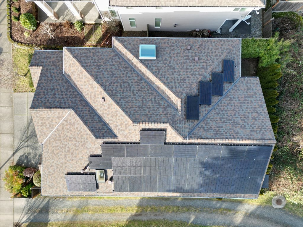 Bothell solar and energy storage system installed on residential roof