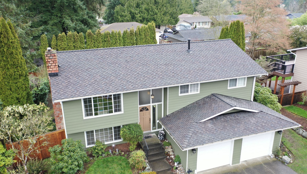 asphalt roof replacement Bothell CertainTeed Presidential shingles shadow gray