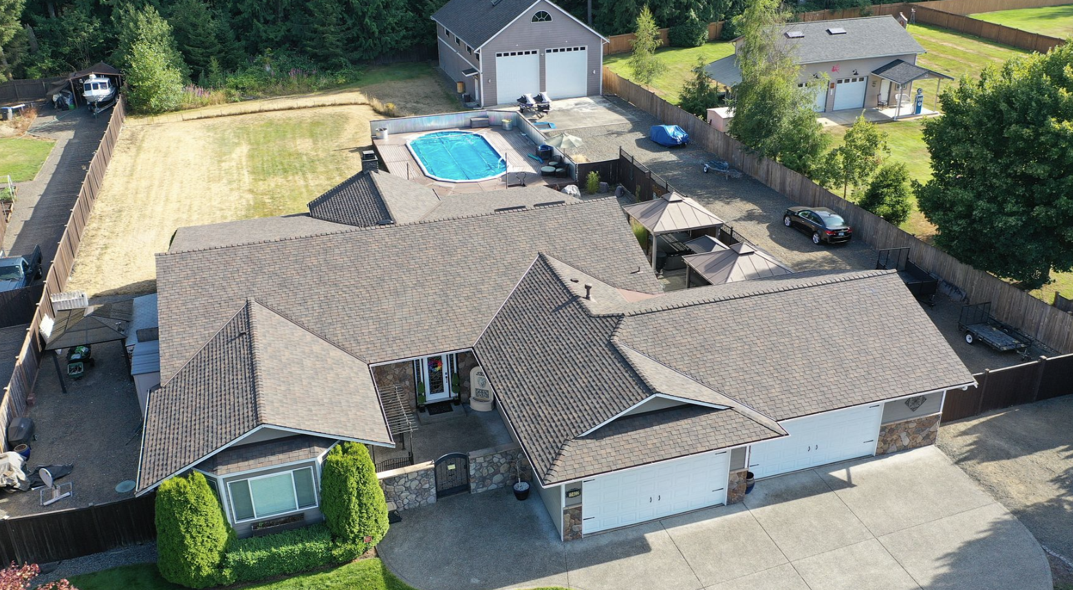 completed roof replacement Lake Stevens with CertainTeed Landmark TL shingles