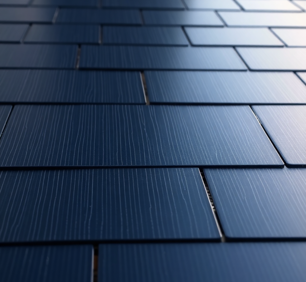 Tesla Solar Roof tempered glass tile detail