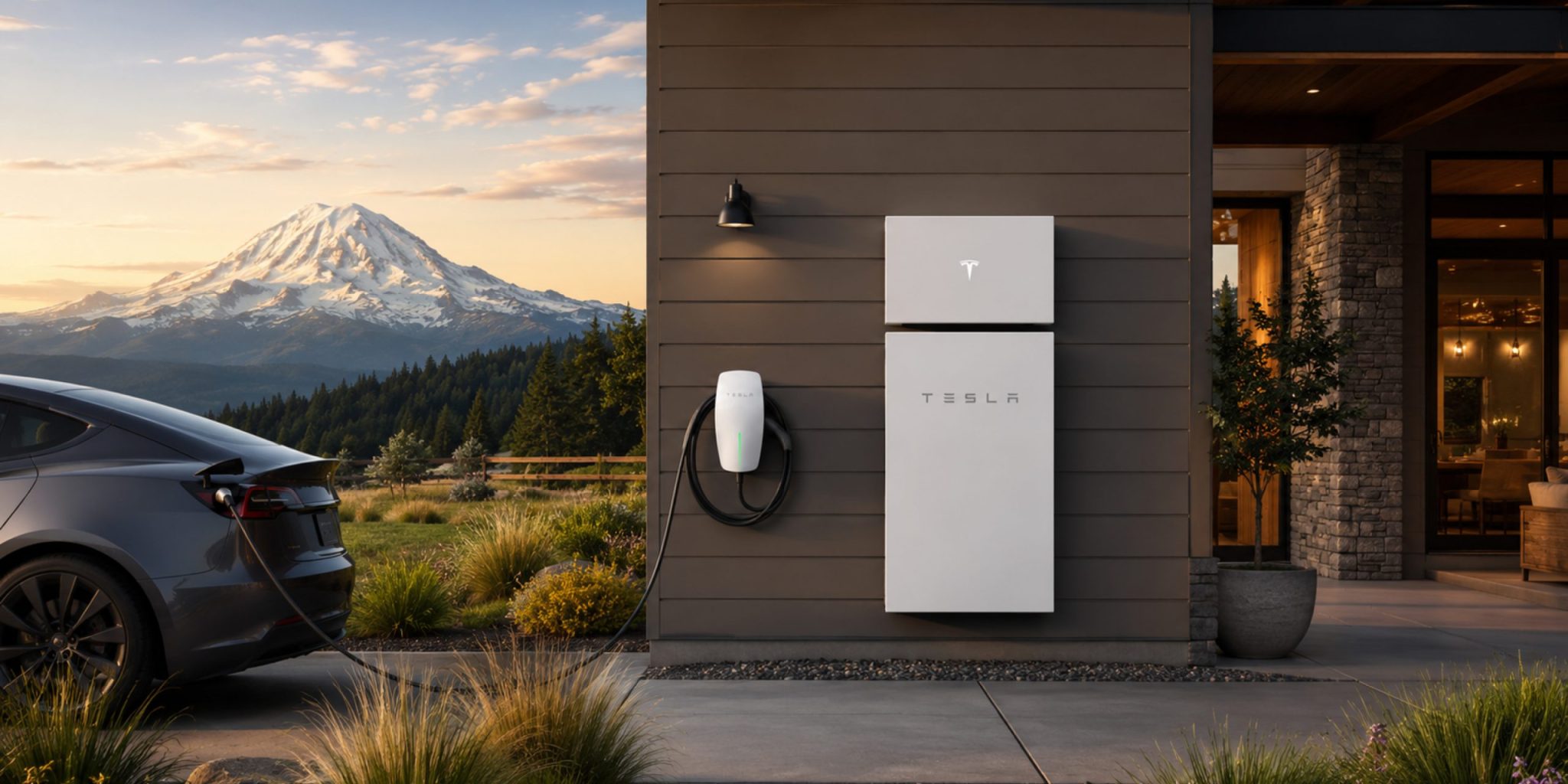 Tesla Powerwall installation on a modern home