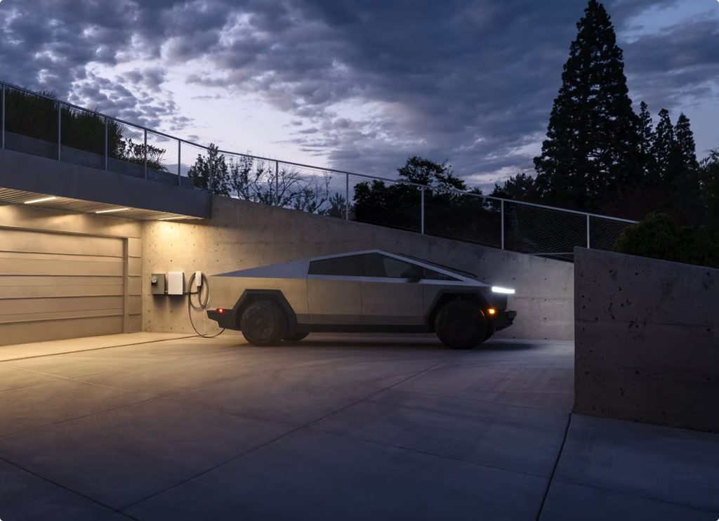 Cybertruck connected to home via Tesla PowerShare