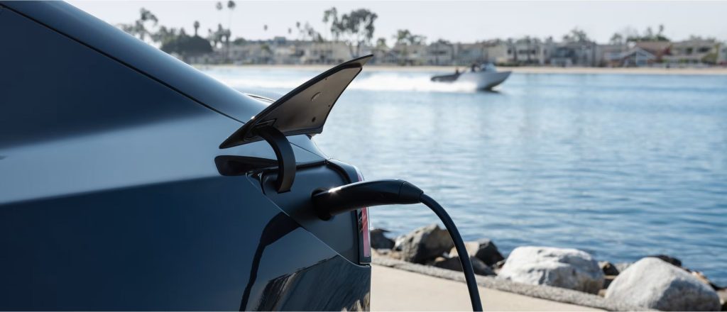 Tesla Wall Connector installed at business