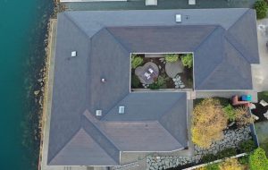 Thumbnail of top-down view of the completed Tesla Solar Roof in Anacortes, WA